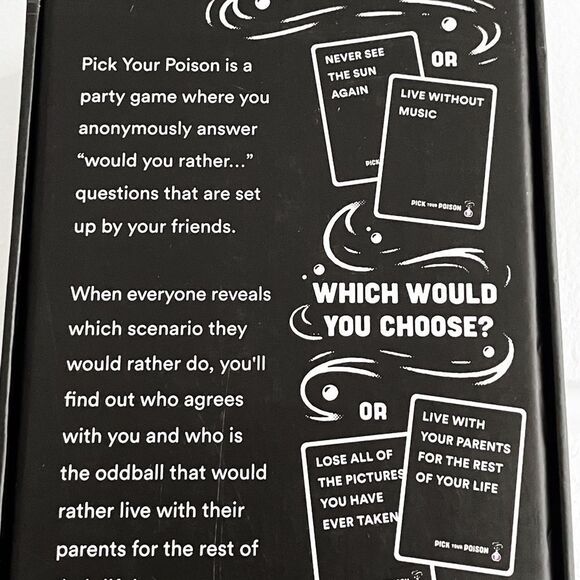 Pick Your Poison Card Game - The "What Would You Rather Do?" Party Game - Picture 7 of 8